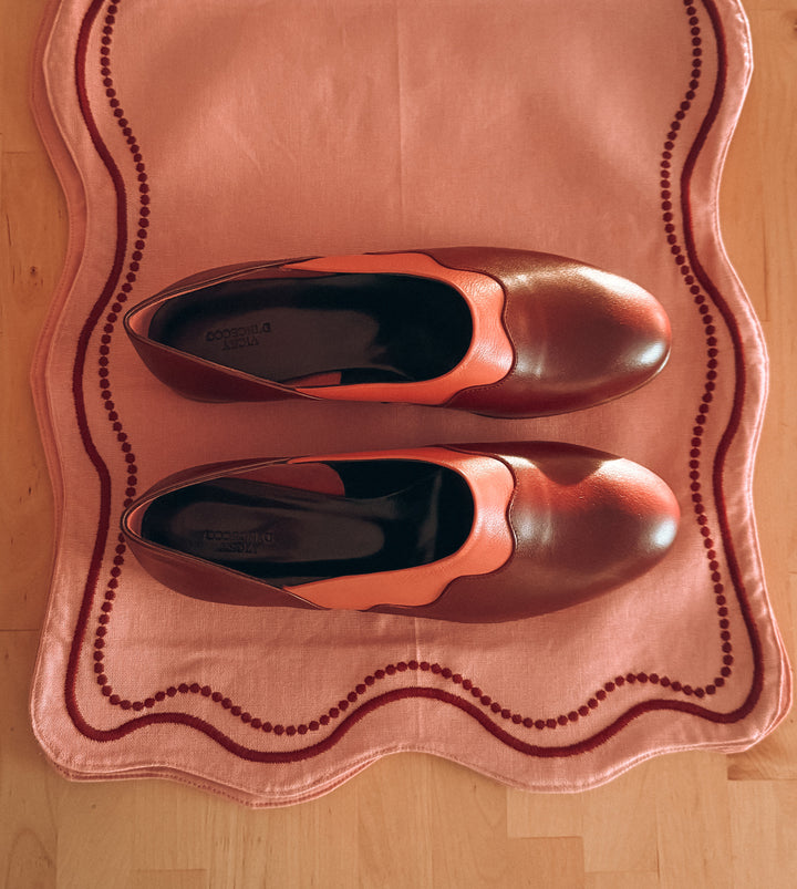 Wavy Slipper - Burgundy