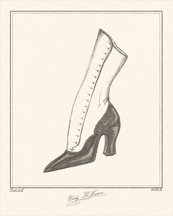 'Edith' Button Boot | Graphite Sketch