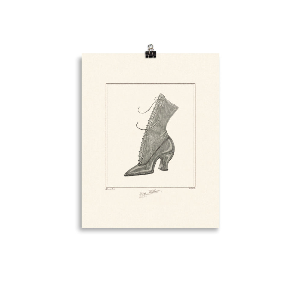 'Amelia' Balmoral Boot | Graphite Sketch
