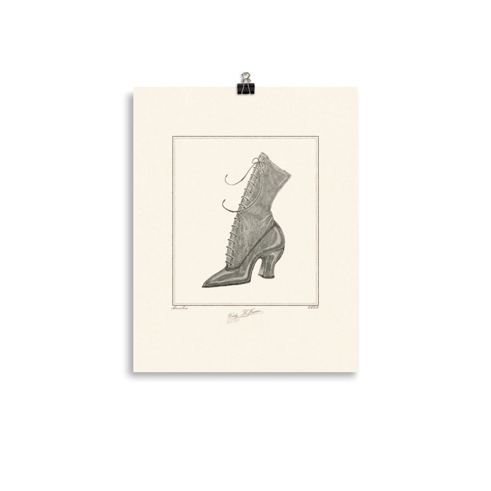 'Amelia' Balmoral Boot | Graphite Sketch (DIGITAL)