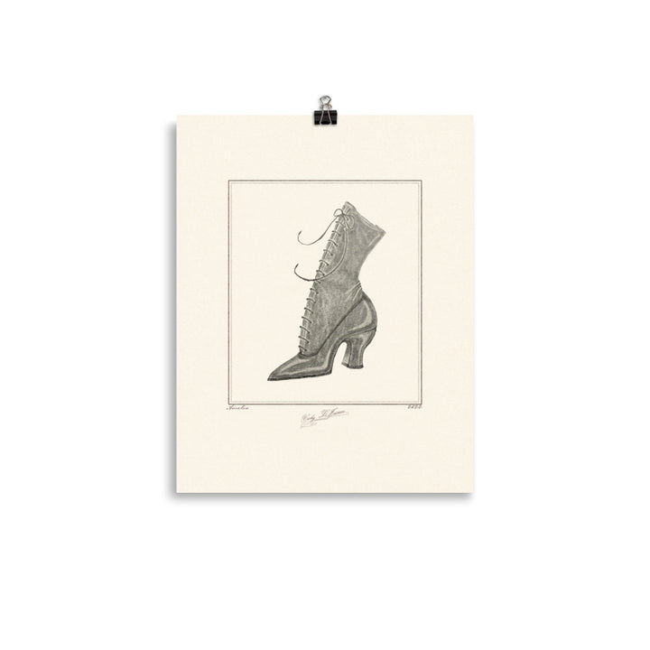 'Amelia' Balmoral Boot | Graphite Sketch (DIGITAL)