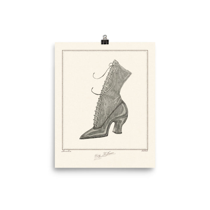 'Amelia' Balmoral Boot | Graphite Sketch (DIGITAL)