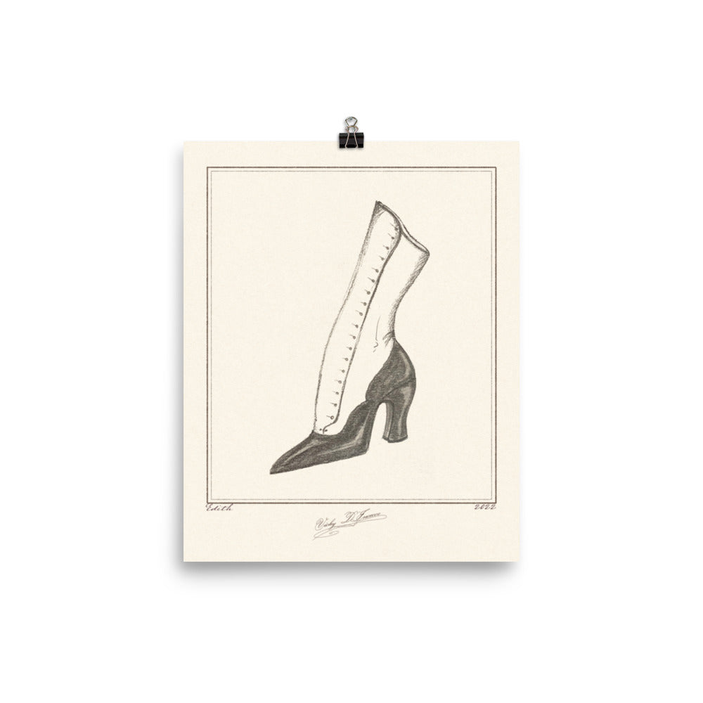 'Edith' Button Boot | Graphite Sketch